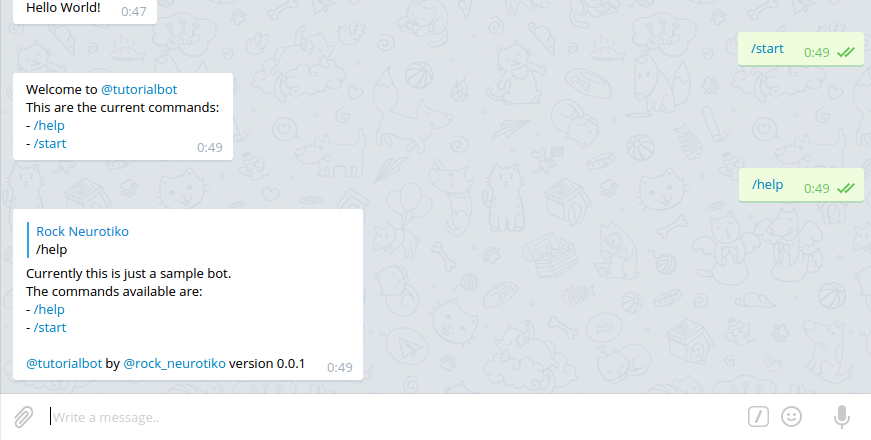 Test Simple Commands