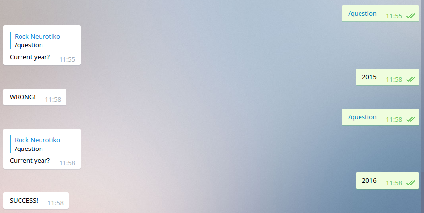 Bot answering right and wrong